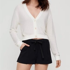 Aritzia Wilfred Women's Cardigan Cropped Off-white Size Extra Small